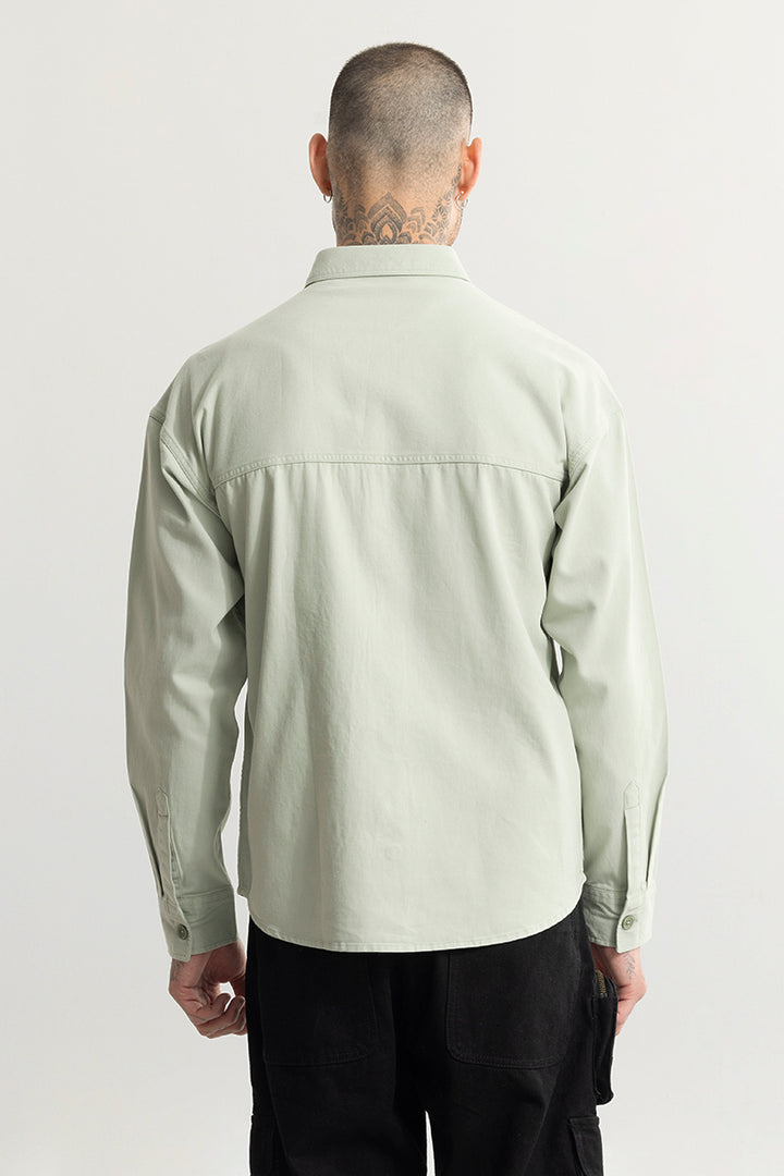 Chizel Pocket Teal Green Overshirt