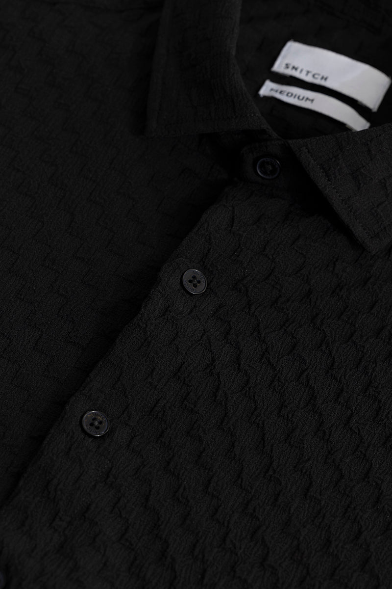 Buy Men's Miniquad Black Shirt Online | SNITCH