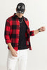 Quadric Charcoal Imperial Red Flannel Check Shirt