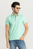 Sleek Stripe Mint Green Polo T-Shirt