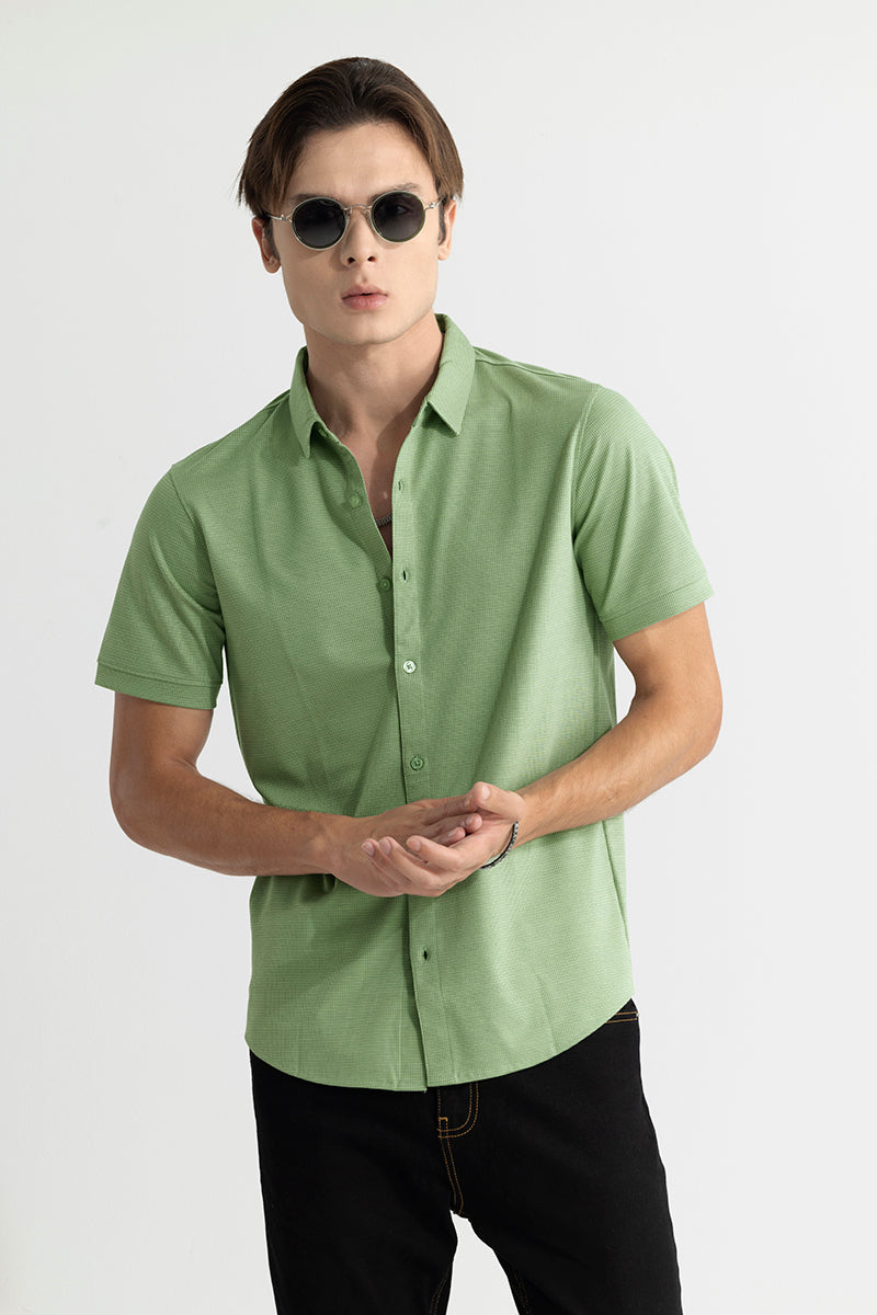 Buy Men's Malleable Light Green Shirt Online SNITCH