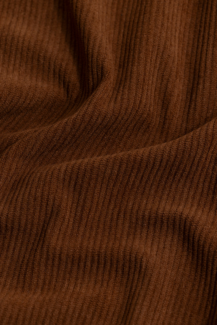 Cord Line Dark Brown Corduroy Shirt