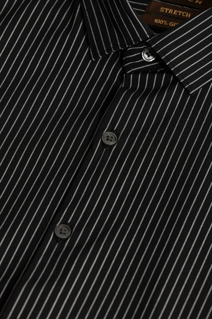 Vintage Line Black Giza Cotton Shirt