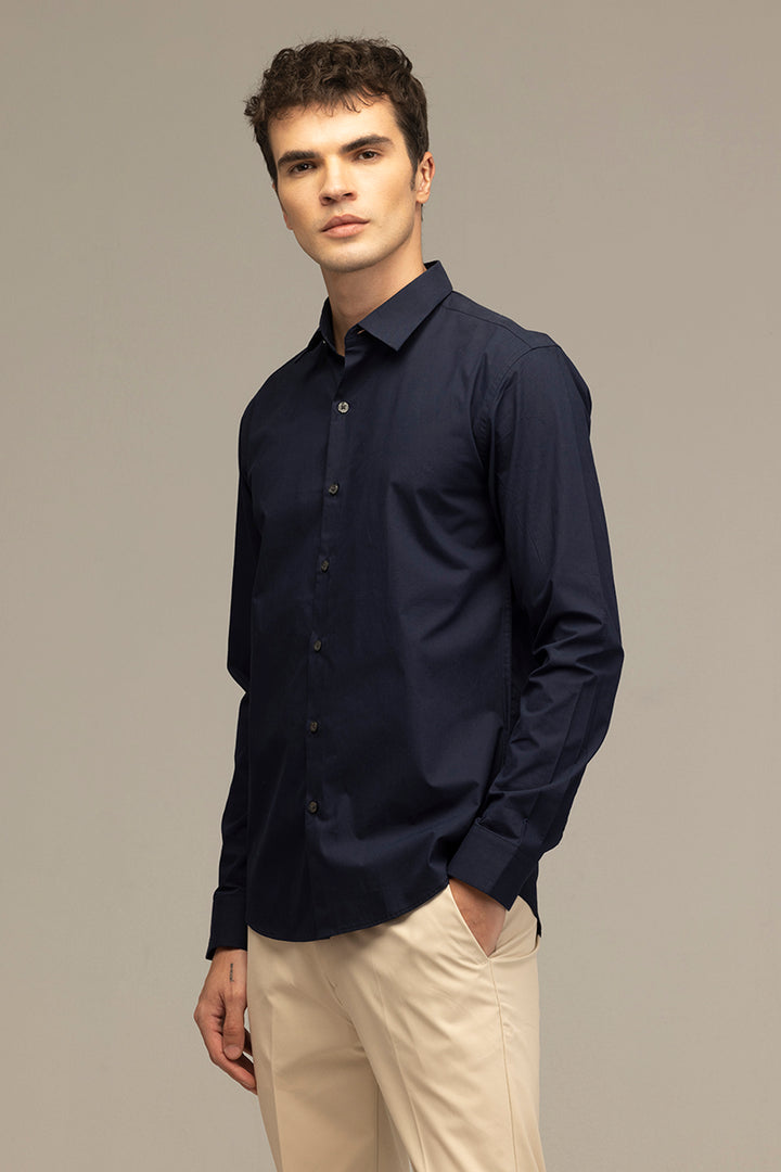Elegant Monotone Navy Shirt