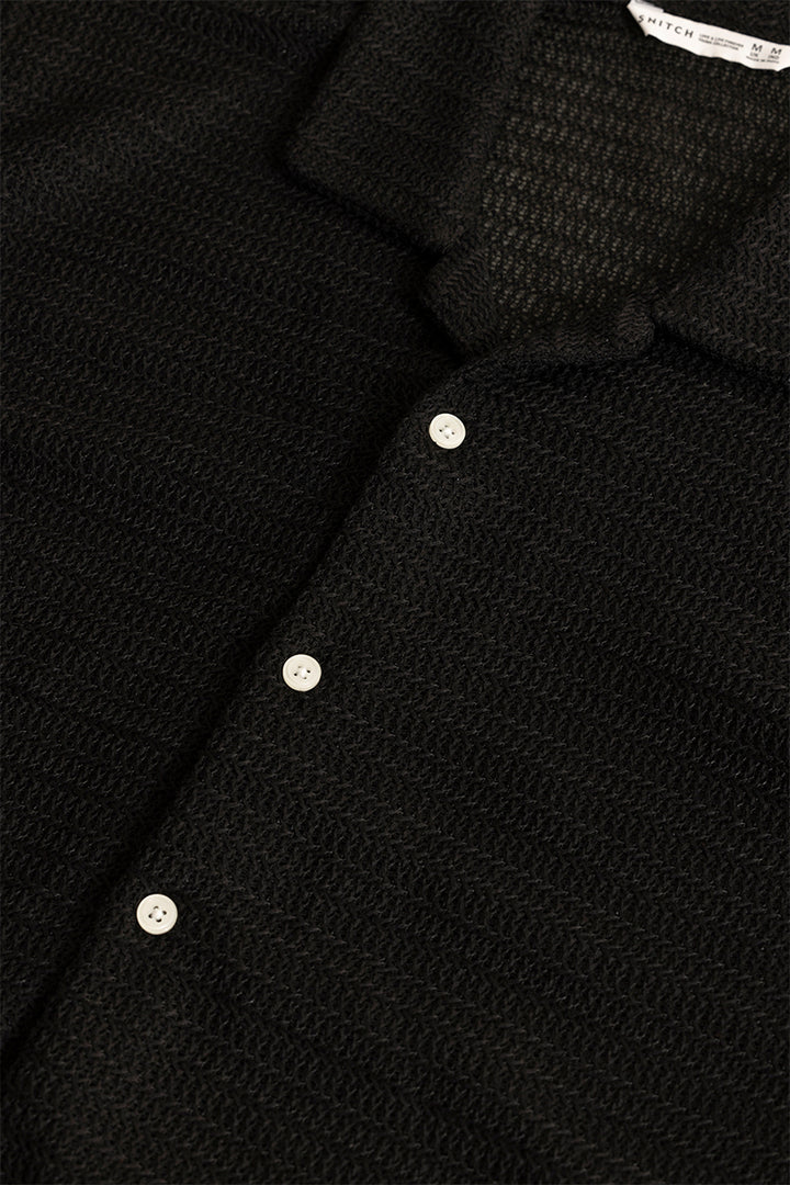 KnitCraft Crochet Black Shirt