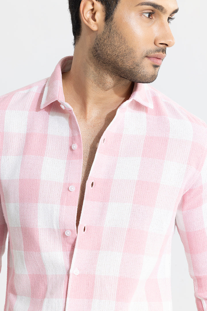 Box Checks Pink Shirt