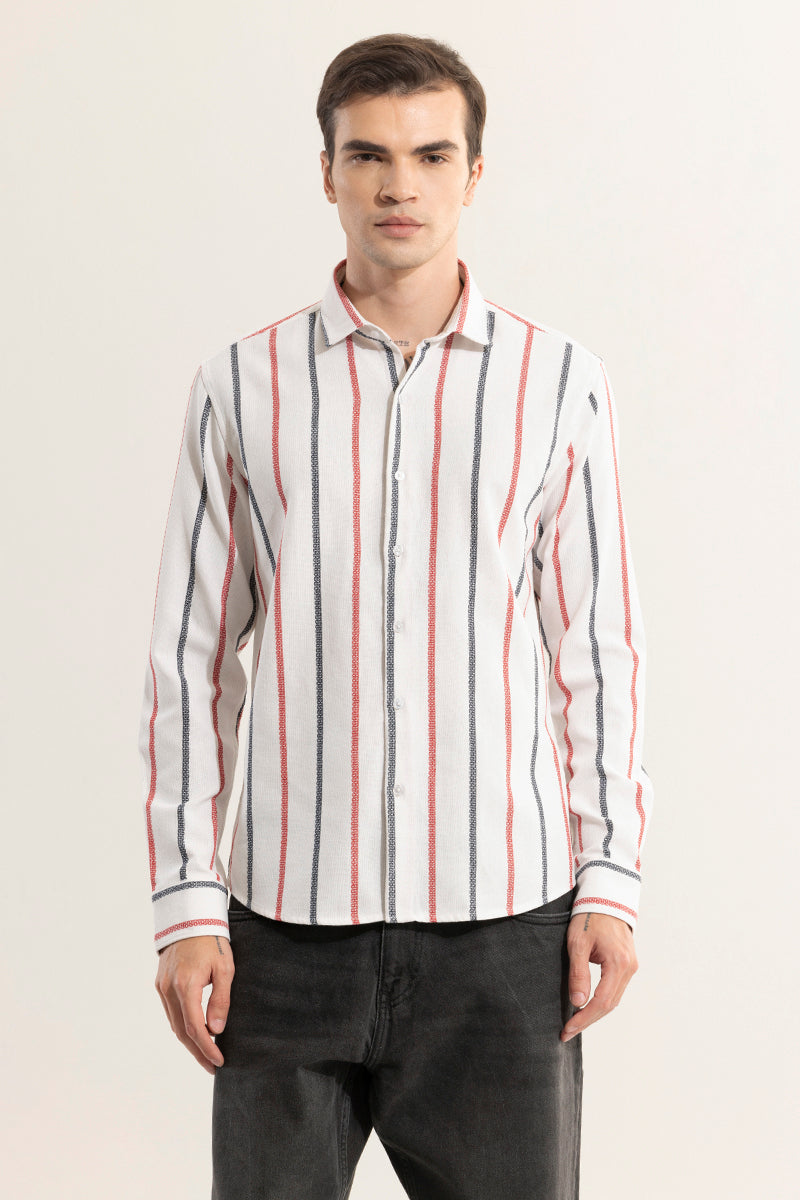 Mod Stripe White Shirt