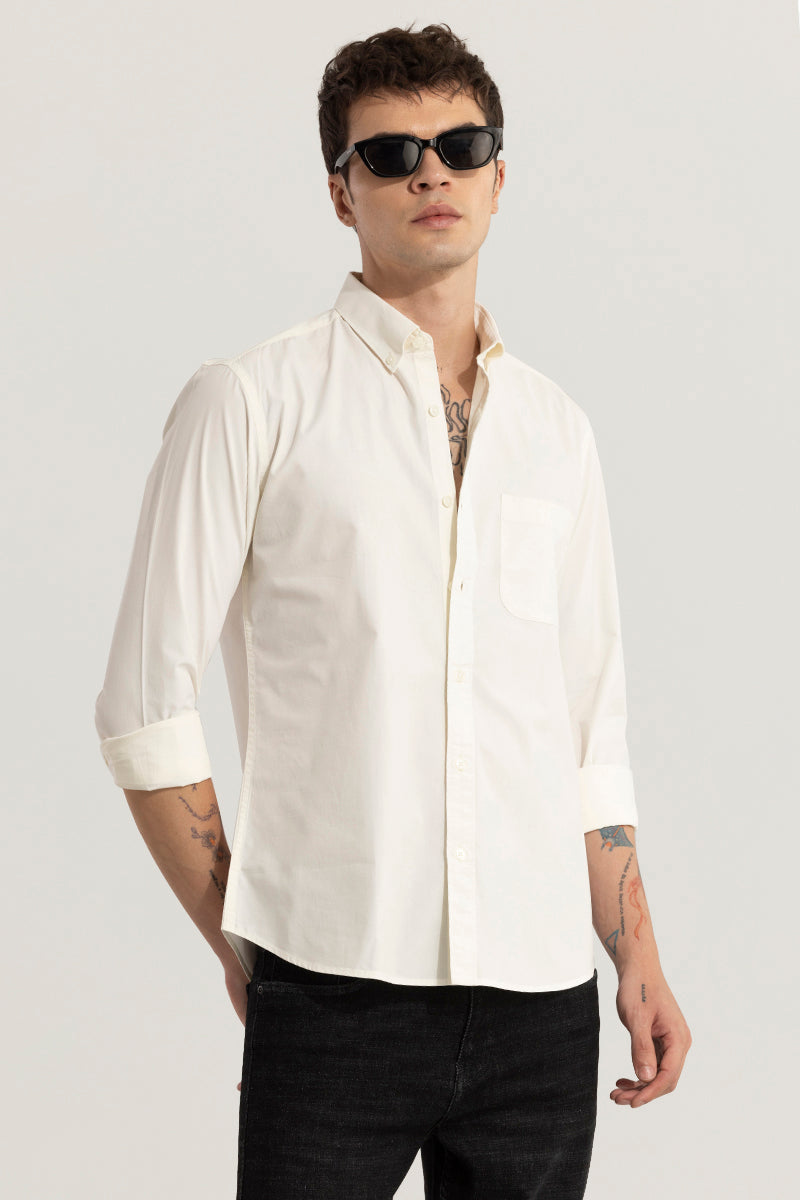 Minimalist Elegance Cream Shirt