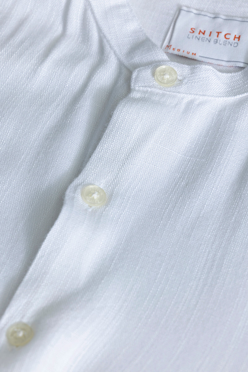 Coastal Linen White Shirt