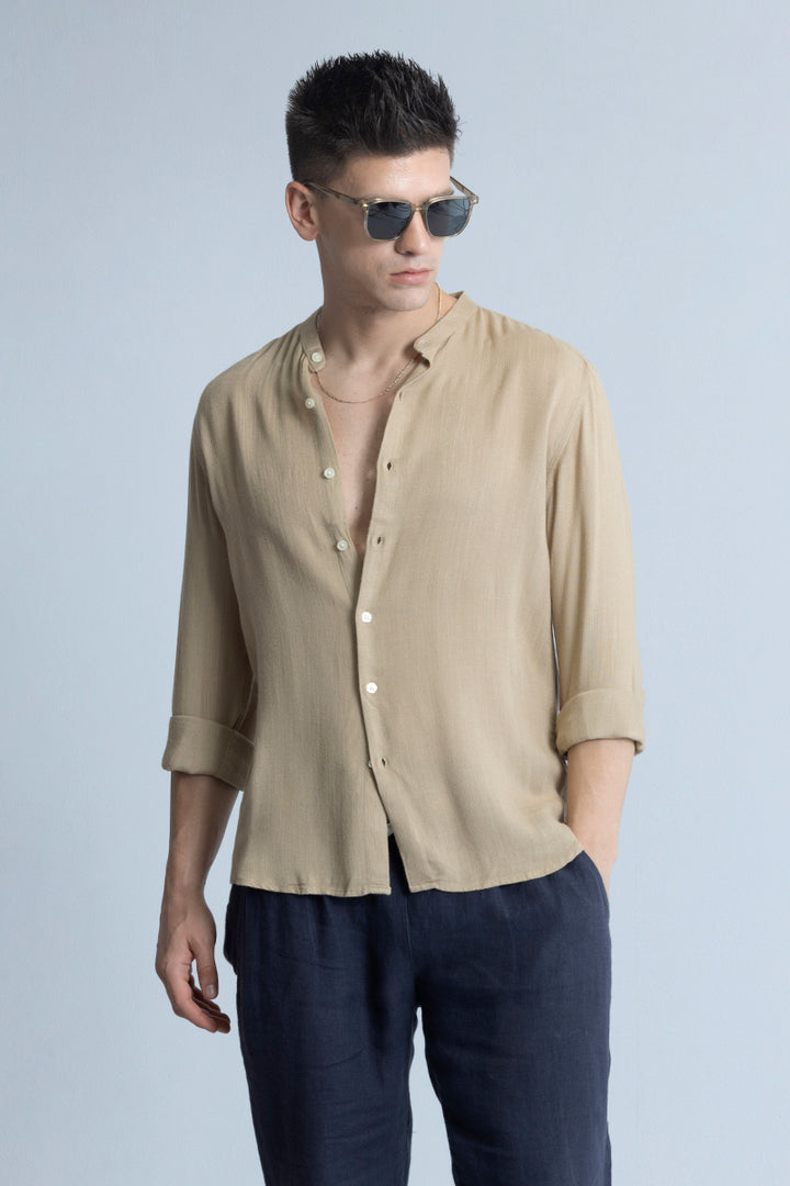Coastal Linen Khaki Shirt