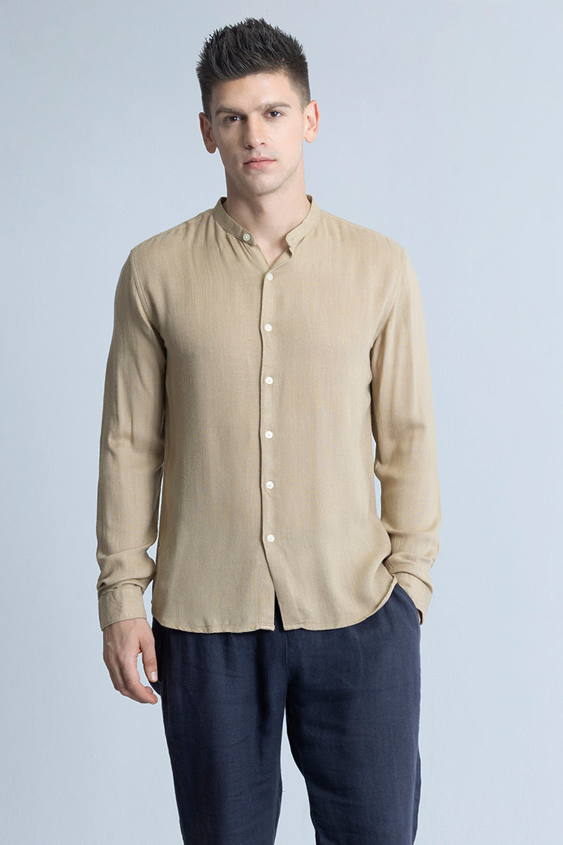 Coastal Linen Khaki Shirt