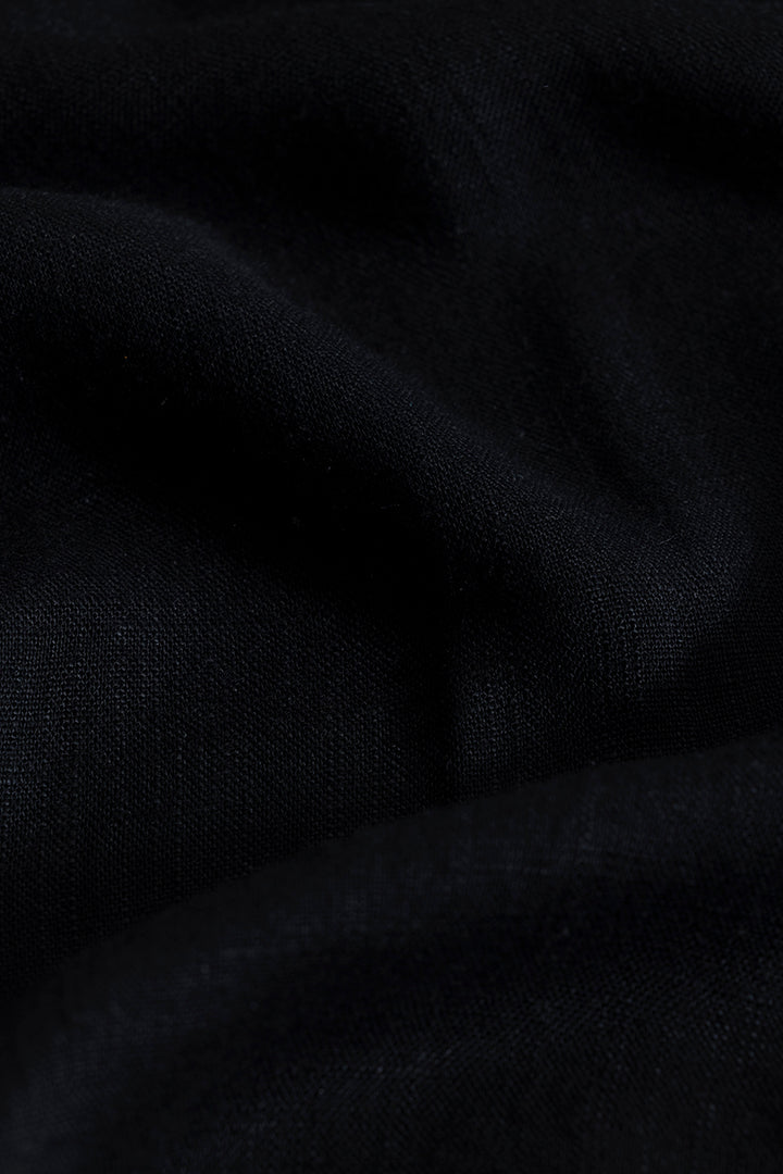 Coastal Linen Black Shirt
