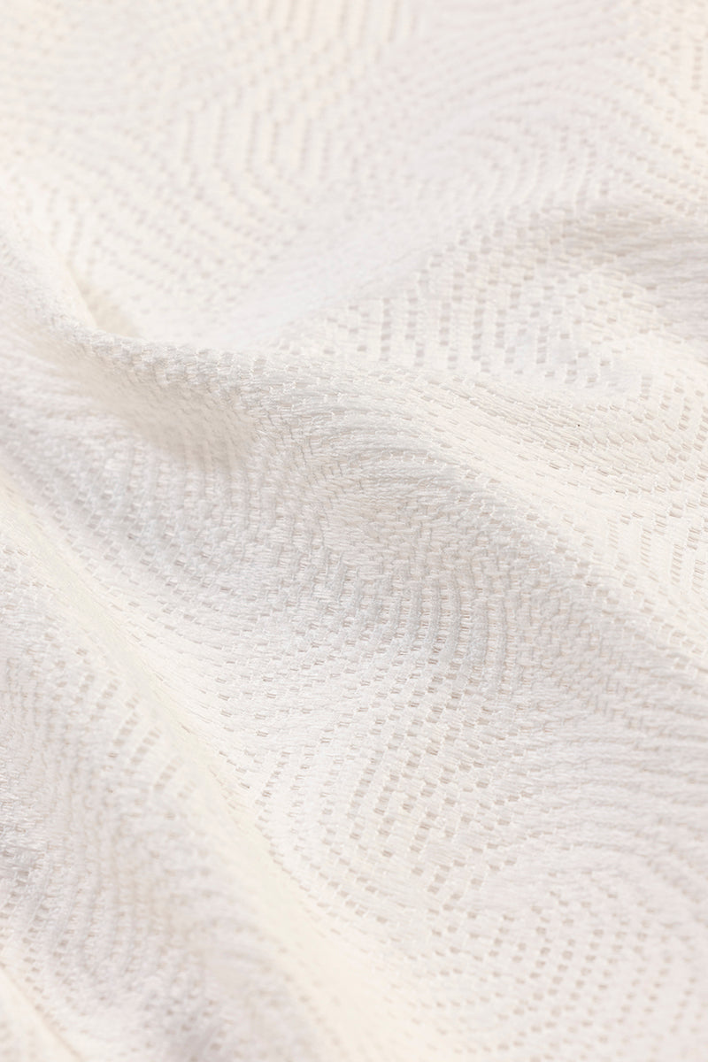 Intricate White Crochet Shirt