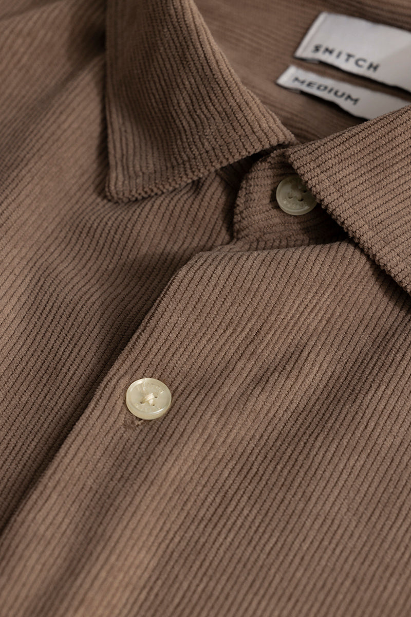 FineCord brown Corduroy Shirt