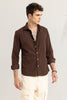FineCord Chocolate brown Corduroy Shirt