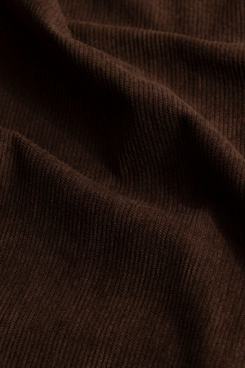 FineCord Chocolate brown Corduroy Shirt