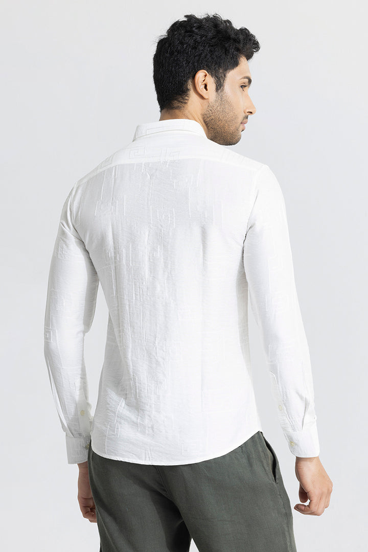 Artisanal Stitch White Shirt