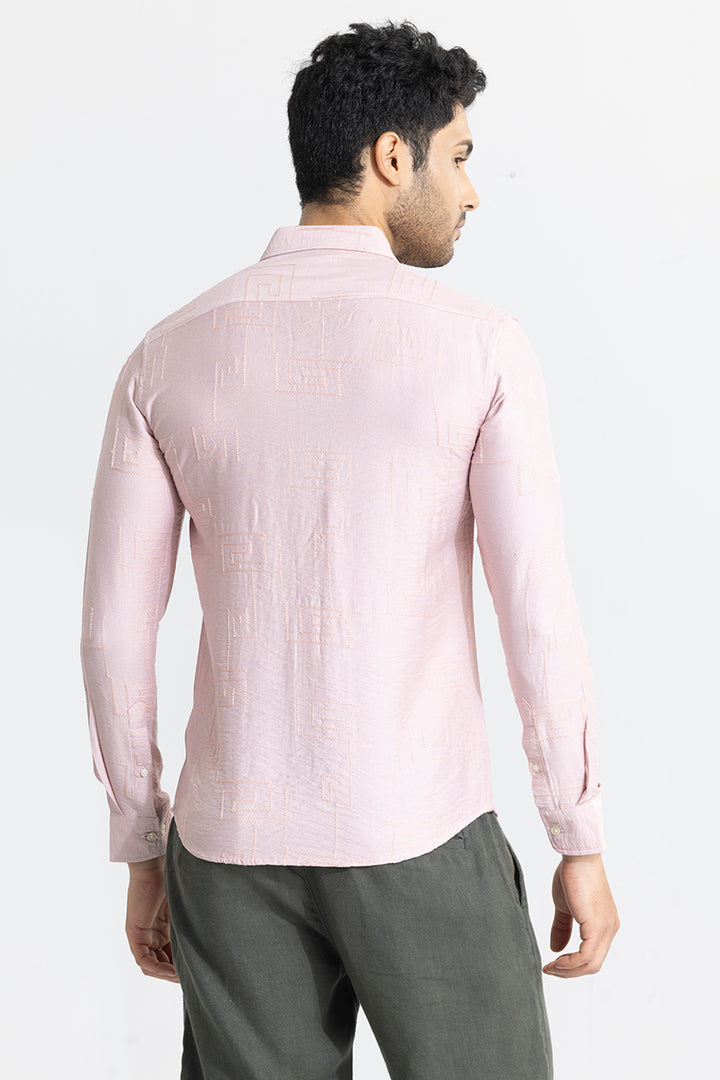 Artisanal Stitch Peach Shirt