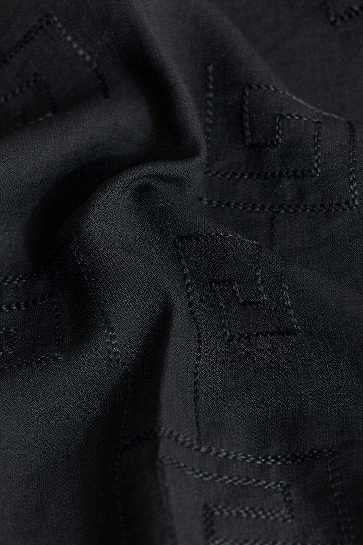 Artisanal Stitch Black Shirt