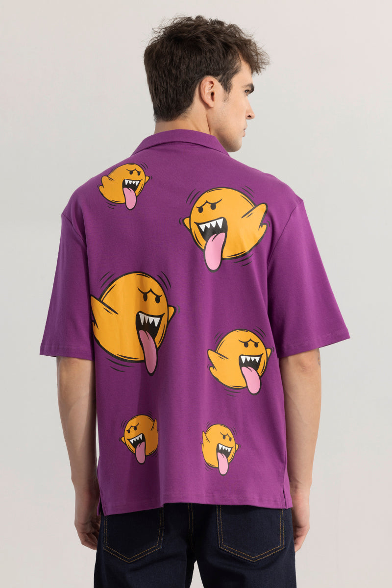 Ghostz Purple Oversized Shirt