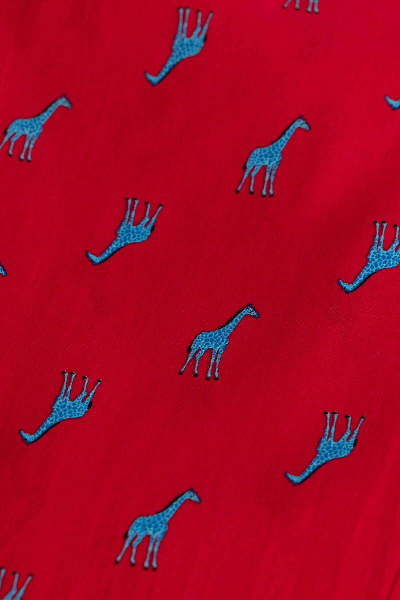 Giraffe Print Red Pyjama