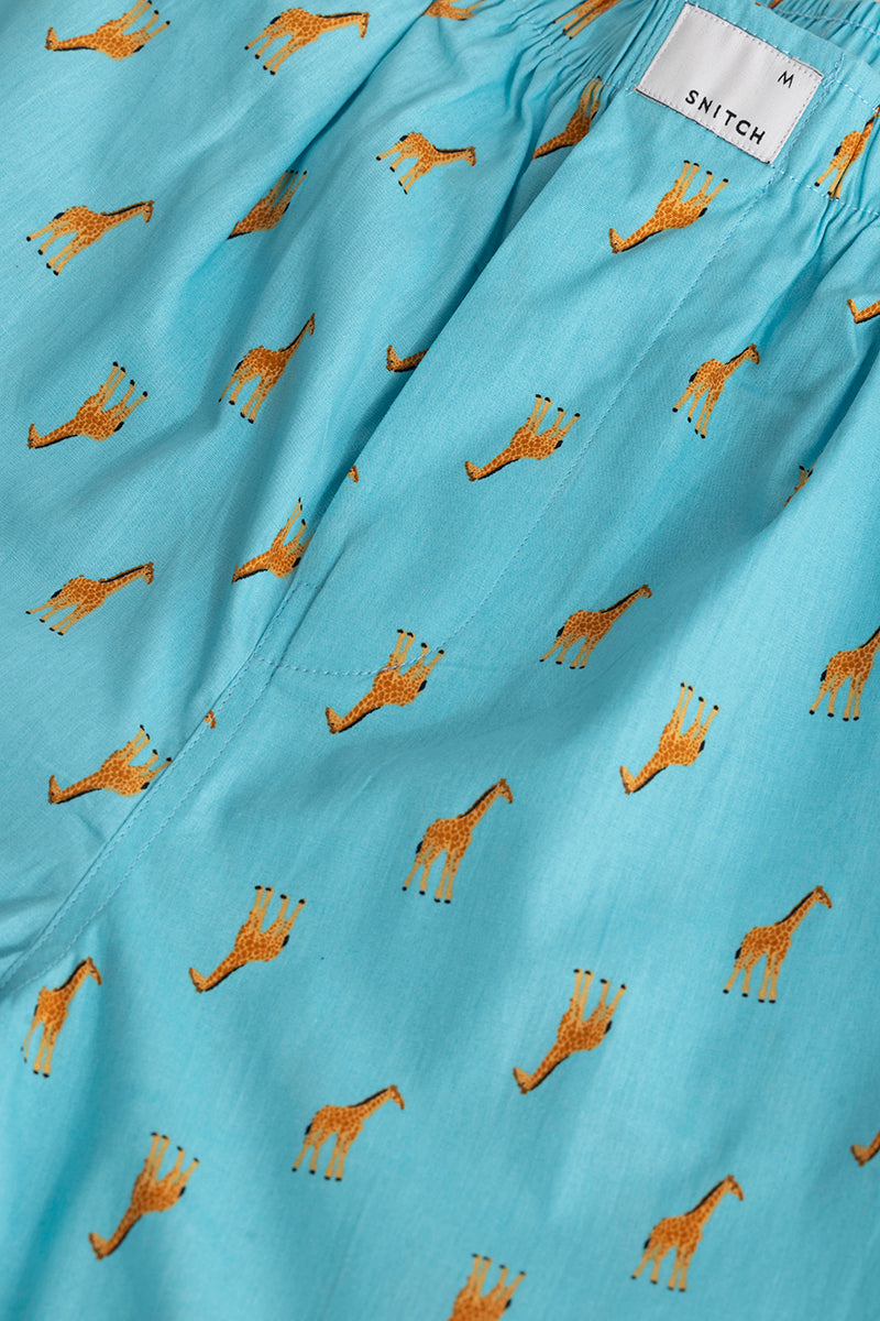Giraffe Print Blue Pyjama