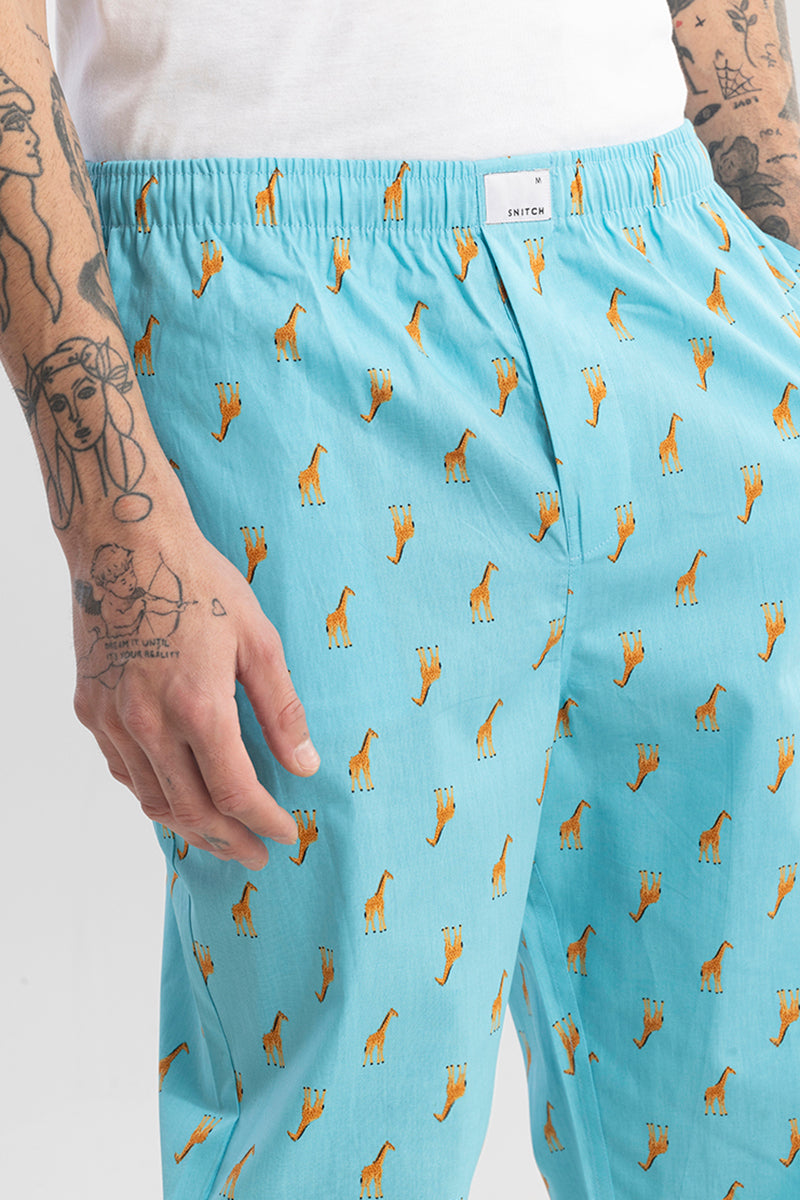 Giraffe Print Blue Pyjama