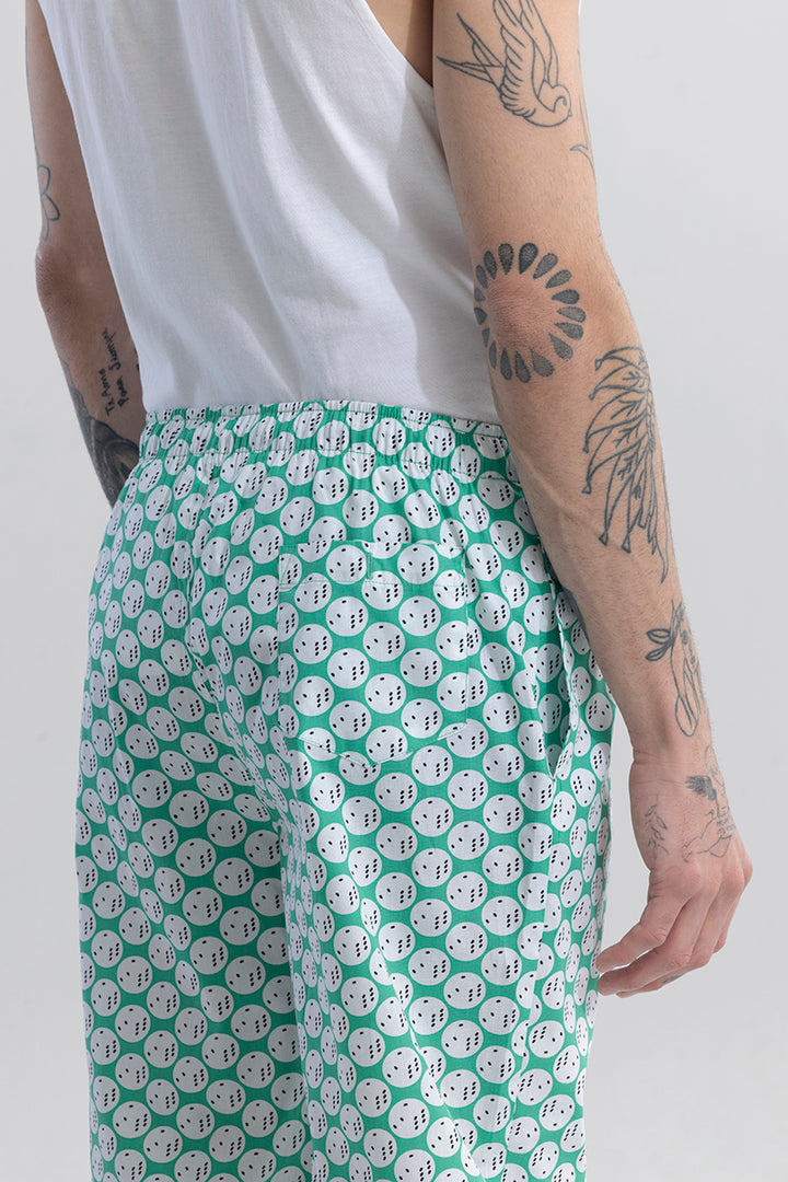 Dice Print Aqua Green Pyjama