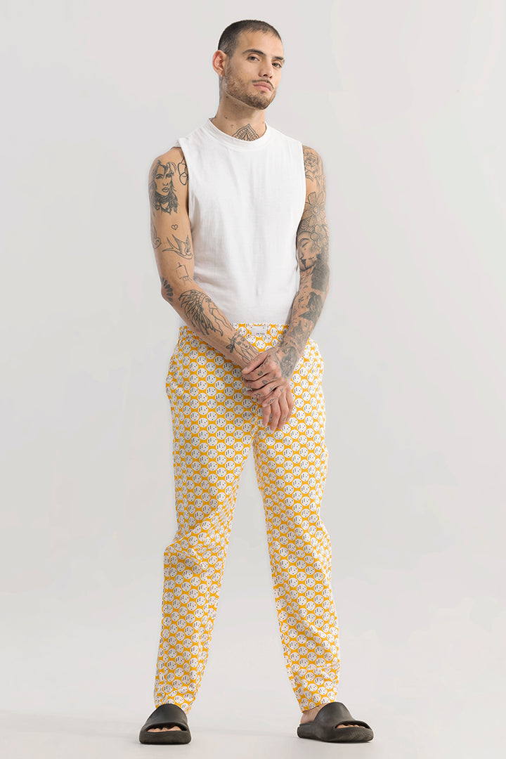 Dice Print Yellow Pyjama