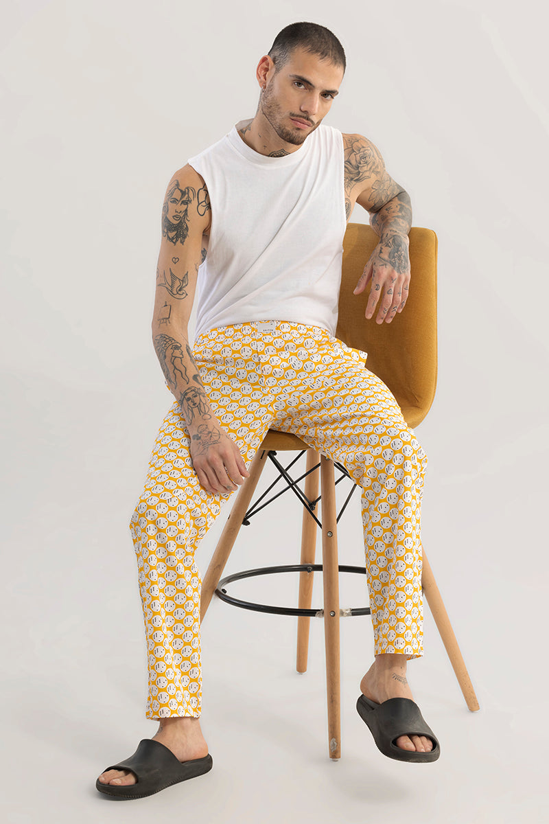 Dice Print Yellow Pyjama