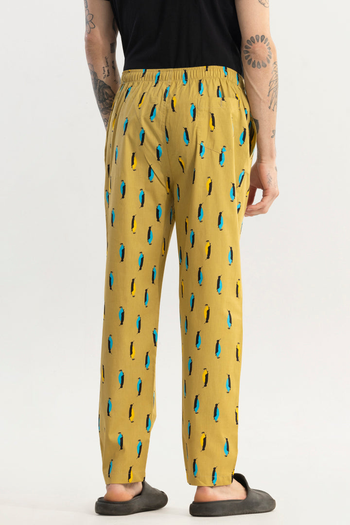 Penquin Print Yellow Pyjama