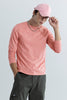 Pink Full Sleeves 4-way Stretch Crew Neck T-Shirt