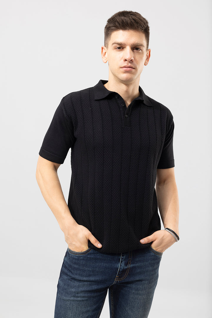 Canyon Black Polo T-Shirt