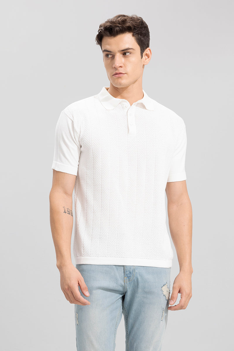 Canyon White Polo T-Shirt
