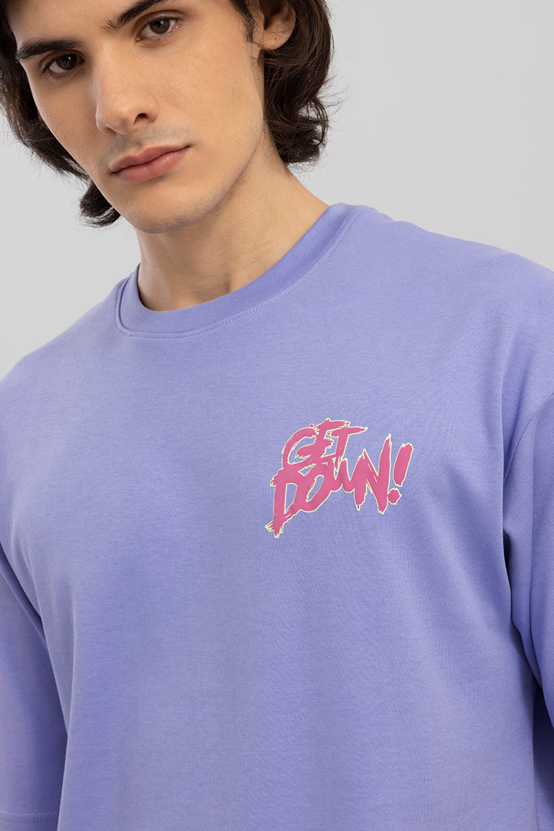Buy Men's Get Down Lavender T-Shirt Online | SNITCH