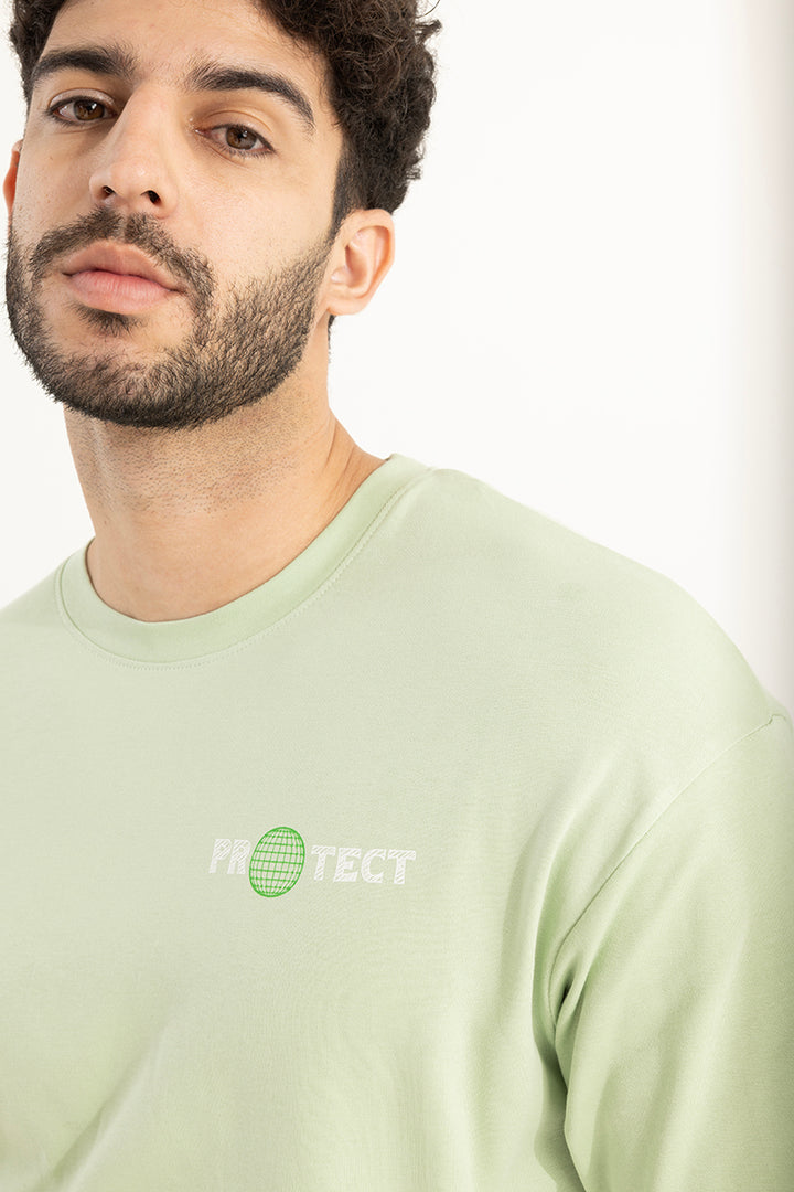 Nature Can't Digest Green Oversized T-Shirt