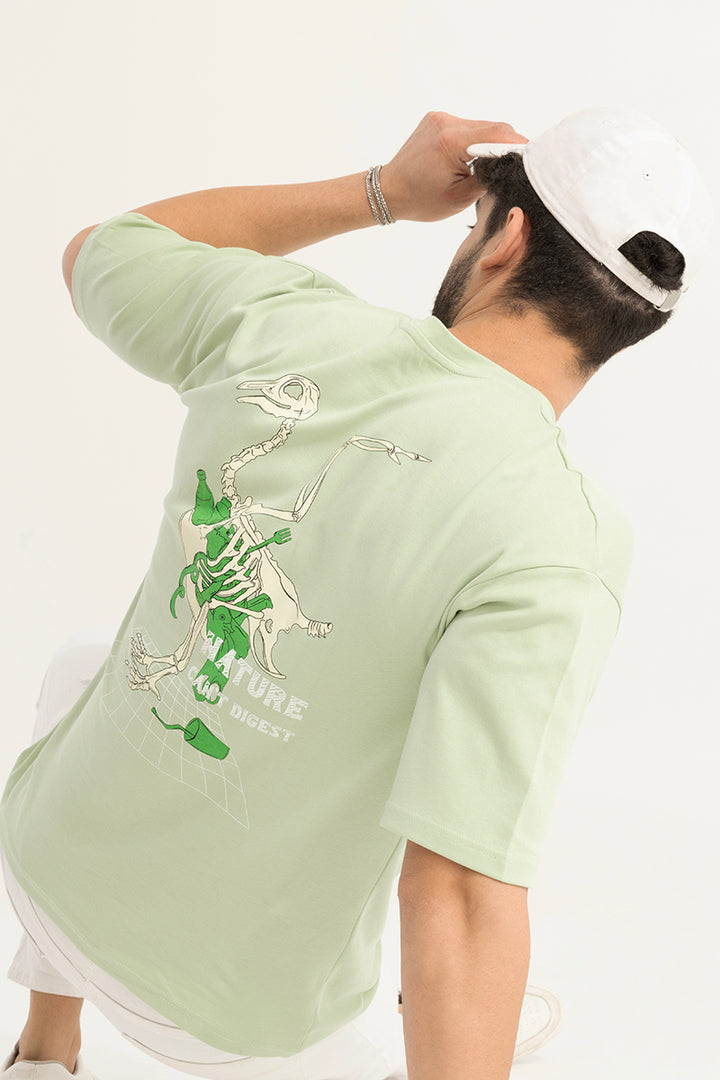 Nature Can't Digest Green Oversized T-Shirt