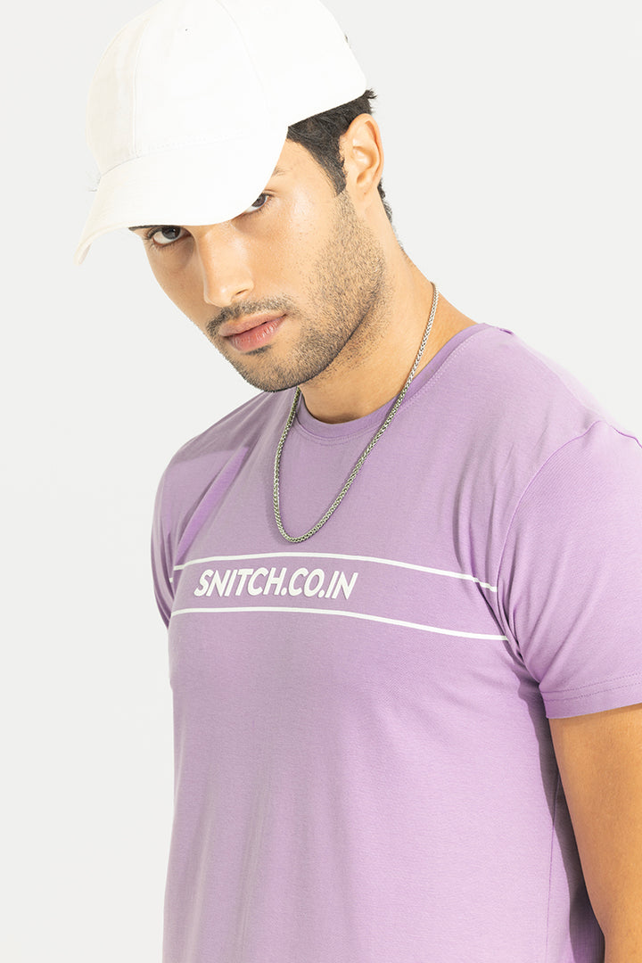Embossed Logo Purple T-Shirt