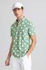 Polka Dotted Green Polo T-Shirt