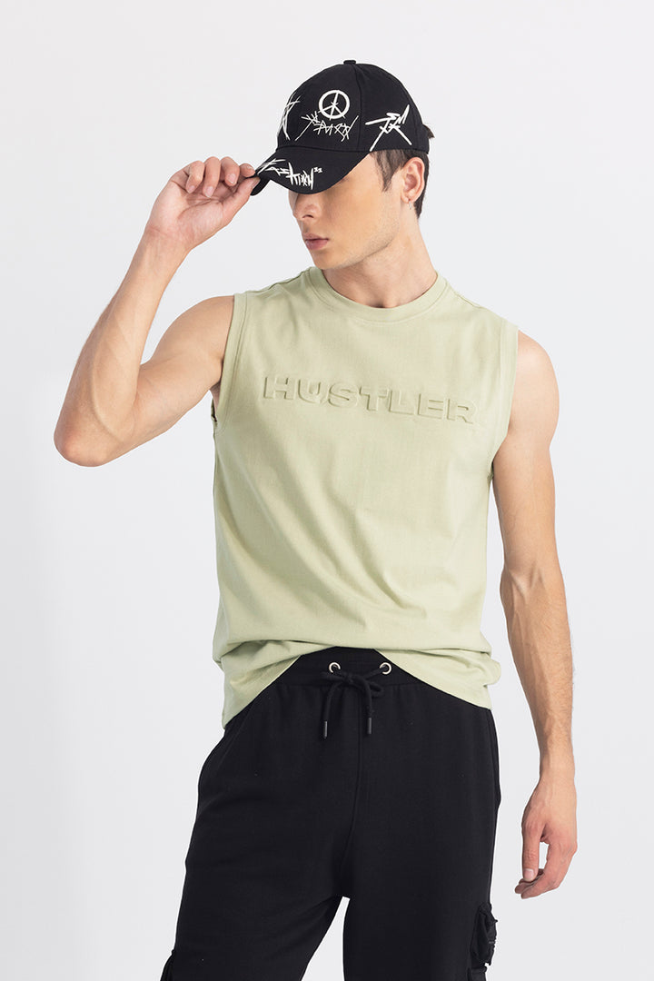 Hustler Tea Green Sleeveless T-Shirt