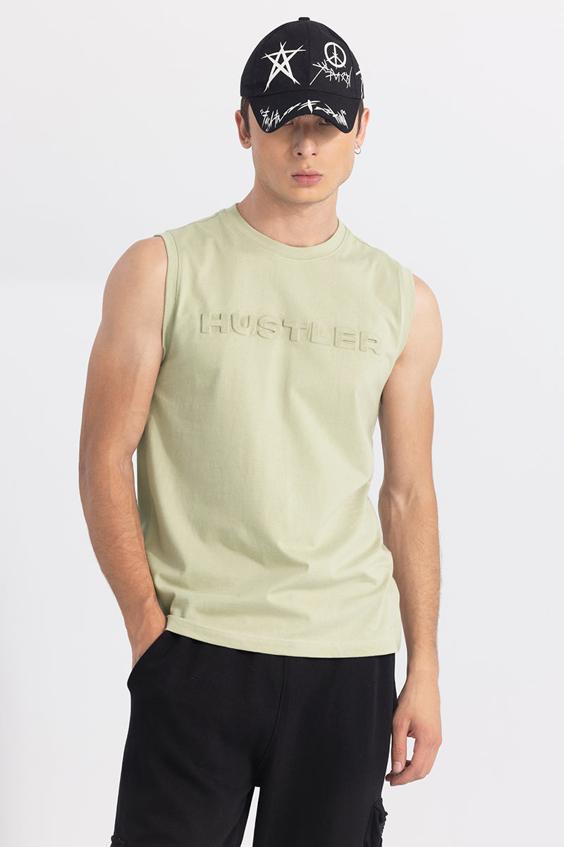 Hustler Tea Green Sleeveless T-Shirt