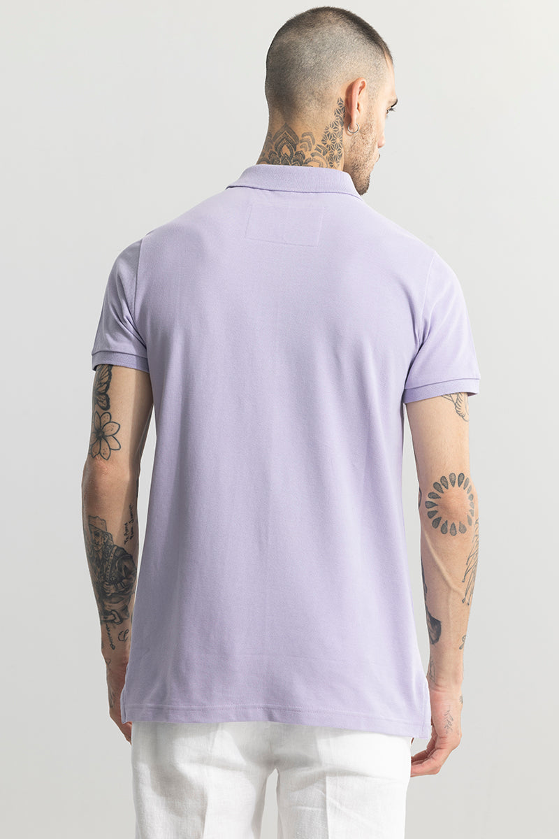 Incise Logo Lavender Polo T-Shirt