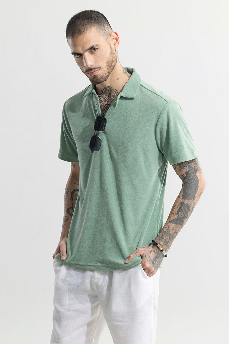 Buy Men s Trent Light Green Polo T Shirt Online SNITCH