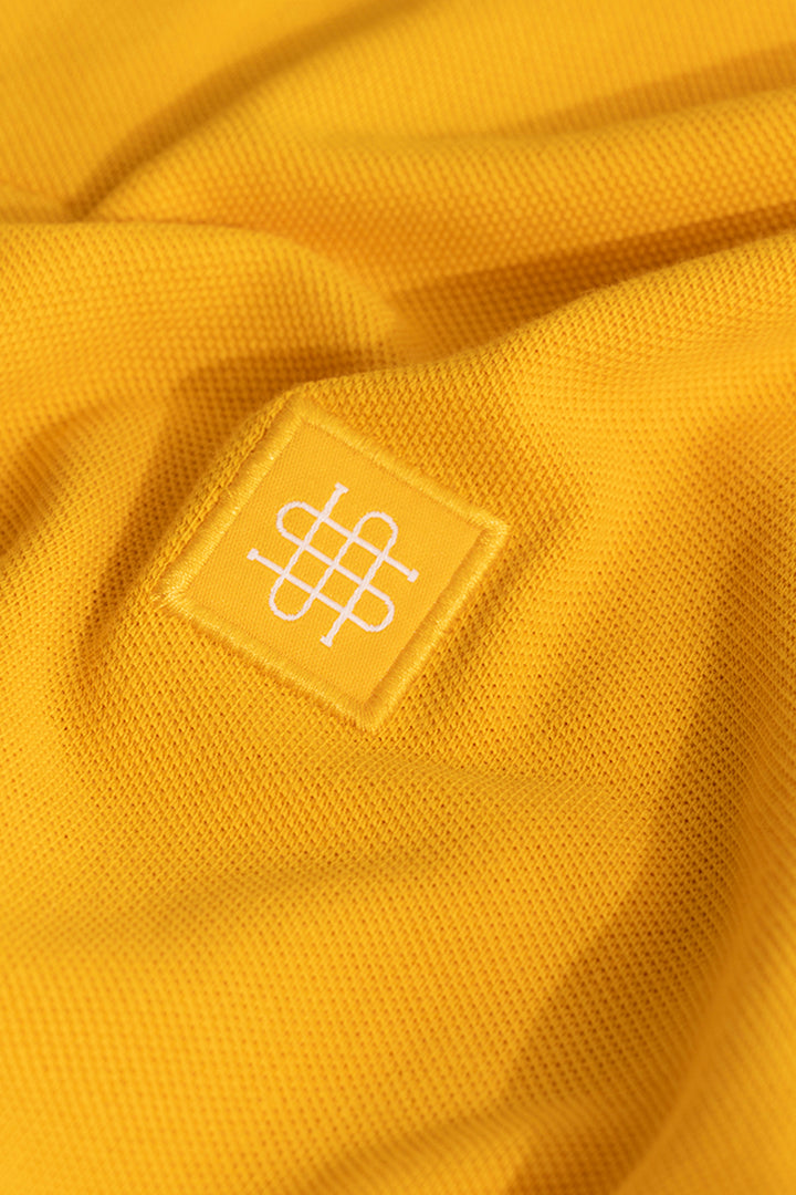 Incise Logo Yellow Polo T-Shirt