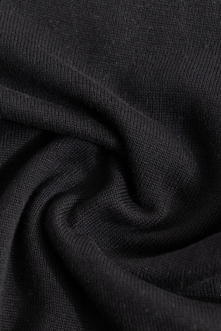 EliteEdge Black Full Sleeve Polo