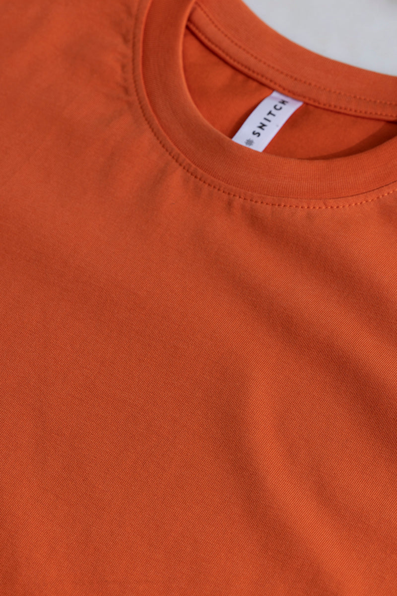 Buy Men's CoreComfort Orange T-Shirt Online | SNITCH