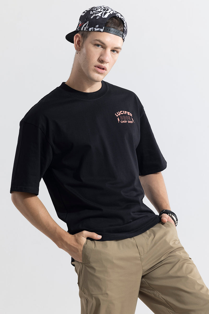 Lucifer Bros Black Oversized T Shirt