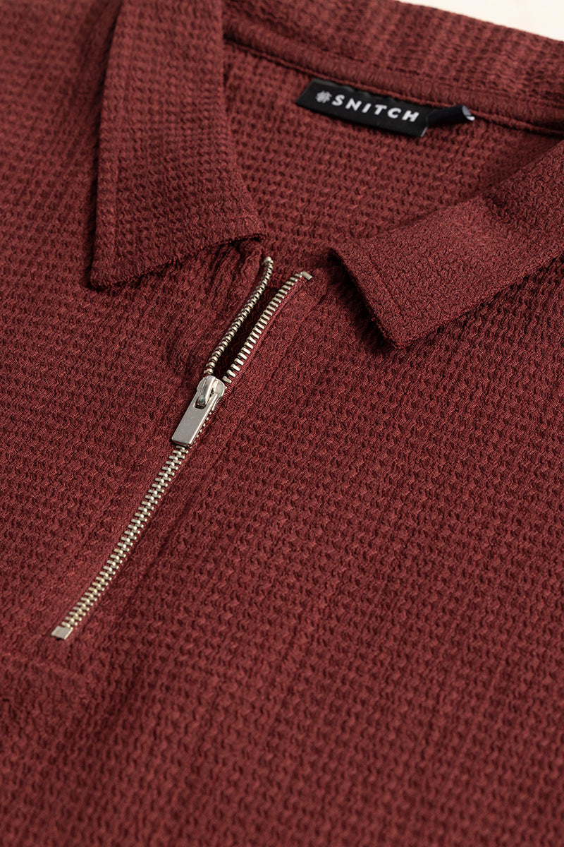 Maroon color polo t shirt best sale