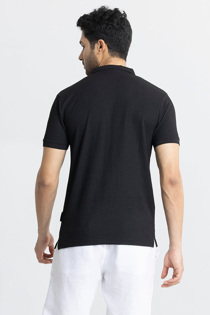 Roller Black Polo T-Shirt