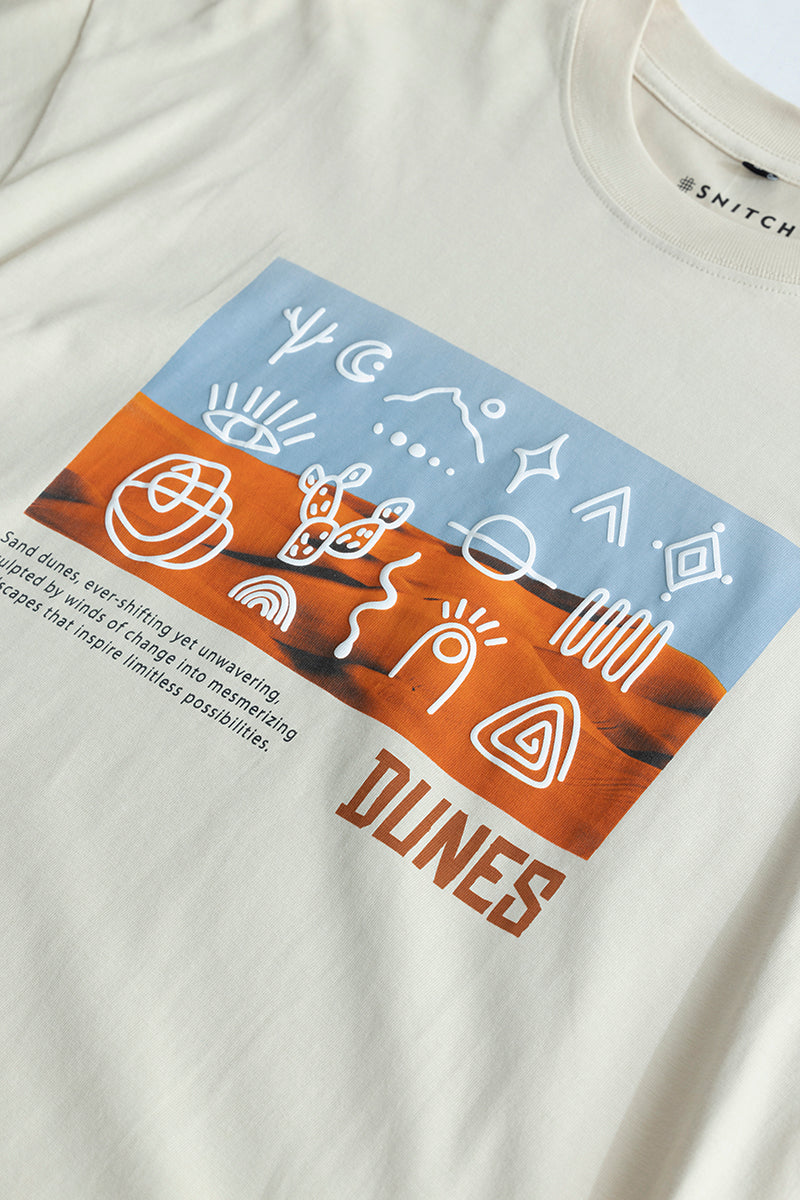 Dunes Cream Oversized T-Shirt